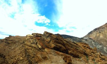 Scenic view of rugged mountains in Death Valley during daytime.